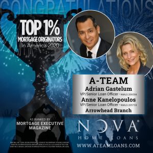 A Team Nova Home Loans Top One Percent in the Country